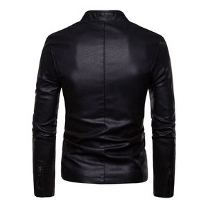 Premium <b>Real</b> <b>Leather</b> <b>Jacket</b> Motorcycle Design Windproof Winter Warm Slim Fit Fashion <b>Jacket</b> For Casual Wear And Bulk Wholesale - Product Image 2