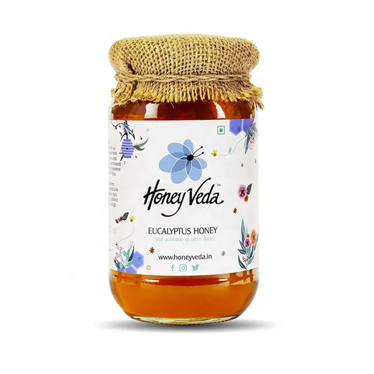 Etiqueta de garrafas de mel feita sob encomenda, design atrativo, brilho, etiqueta com etiquetas de garrafa de abelha, borda dourada