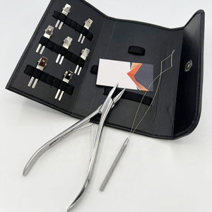 Kit d'outils professionnels de haute qualité pour extensions capillaires : Pince à pointe plate, Petites pinces de sectionnement, Outil à boucle, Conception spéciale personnalisée - Product Image 1
