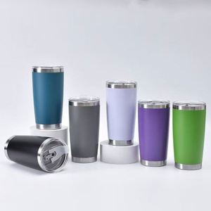 Wholesale 20oz Powder Coated Double Wall Stainless Steel <b>Insulated</b> Travel Coffee Car Tumbler Cups <b>Mug</b> With Custom logo - Product Image 3