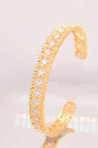 Venta al por mayor LAVINA Mujeres de lujo 925 de plata de imitación de diamantes brazalete italiano-Regalo Chapado en oro - Product Image 2