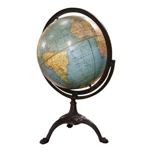Globe terrestre décoratif de style antique avec base en bois massif, globe terrestre haut de gamme avec carte topographique pour la décoration intérieure de la maison ou du bureau - Product Image 6