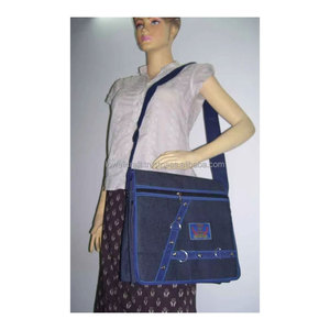 Sac Hobo en Jean Bleu Imprimé Personnalisé, Nouveau Sac Messager en Toile avec Poignée Amovible, Sac de Courses Tendance - Product Image 3