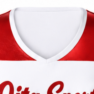 <b>White</b> Red Sublimated <b>Sleeveless</b> Cheerleading Jersey Athletic Team Sportswear Training Performance Competition <b>Top</b> Uniform - Product Image 6
