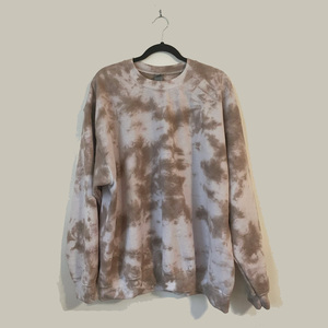 เสื้อสเวตเชิ้ตคอกลมโอเวอร์ไซส์ยูนิเซ็กซ์ ลายมัดย้อม ผ้าเฟรนช์เทอร์รี่ แขนยาวปกติ ใส่ได้ในฤดูใบไม้ร่วง - Product Image 1