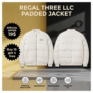 <b>Winter</b> Warm Quilted Outerwear <b>Padded</b> Jacket Lightweight Quilted <b>Winter</b> Down <b>Coat</b> Water Resistant Quilted <b>Padded</b> Jackets Unisex - Product Image 1