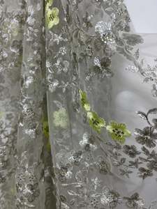 High End Custom Embroidery Net Polyester Fabric for Wedding Dress Design Fashion <b>Garments</b> Bags Home Textile and Swimwear - Product Image 5