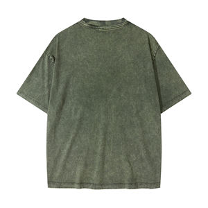 Camiseta Negra Oversize de Manga Corta con Cuello Redondo para Hombre, Casual, de Color Liso, Tejido de Punto Jersey, 100% Algodón, Teñido Liso, Estilo Urbano, Personalizable - Product Image 6
