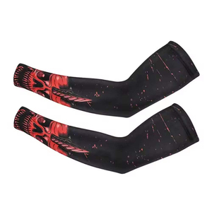 Sublimation Cooling Breathable Lightweight UV Protection Cycling <b>Compression</b> <b>Arm</b> <b>Sleeves</b> 100% Polyester Unisex Adult Custom Logo - Product Image 1