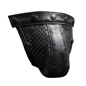 Pochette en cuir perforé pour homme, respirante, en cuir premium, accessoire de lingerie fetish, tenue de club - Product Image 6