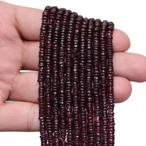 Cuentas de rodolita granate natural lisas tipo heishi, cuentas de piedra preciosa al por mayor, cuentas de granate rojo tipo arandela para la fabricación de joyas - Product Image 6