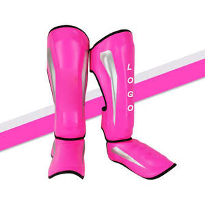 Protège-tibias de boxe Muay Thai MMA en cuir PU pour adultes avec logo personnalisé, taille plus, couleur personnalisée, protection complète pour le kick-boxing - Product Image 5