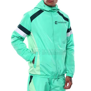 Chándal de nailon de alta calidad para hombre, cuello redondo, talla grande, chándal de nailon informal para hombre - Product Image 2