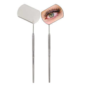 Professional <b>Lighted</b> Gold-Plated Stainless Steel Pocket Cosmetic <b>Mirror</b> for Eyelash Extension Inspection Handheld Lash Artists - Product Image 2