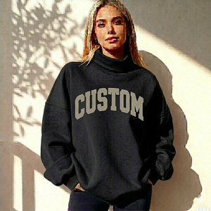 <b>Mock</b> <b>Neck</b> Women Stylish <b>Top</b> Casual Cozy Sweatshirt Design Smooth Fabric Gentle Feel Great for Modern Wardrobe - Product Image 4