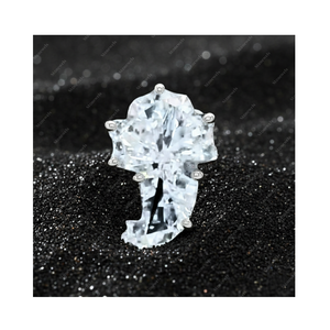 Boucles d'oreilles clous en argent sterling 925 plaqué or fin avec diamant de laboratoire certifié GIA IGI 3,0 ct DEF VVS VS, cadeau pour lui ou elle - Product Image 1