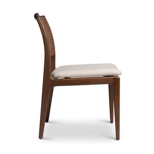 18.7'' Boho Dining <b>Chair</b> Upholstered Oak Cane Back Side <b>Chair</b> Rustic <b>Farmhouse</b> Furniture - Product Image 5