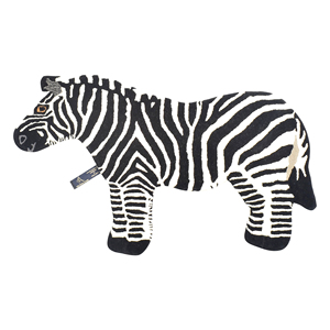 Tapis d'appoint en laine tufté à la main motif zèbre - Tapis fantaisie à motif animal pour chambre d'enfant et tapis de jeu amusant pour salle de jeux - Product Image 5