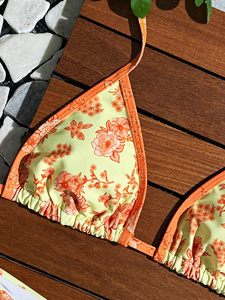 Women Halter Floral Paisley Bikini Set <b>Beach</b> Bathing Suit Wholesale Supplier - Product Image 4
