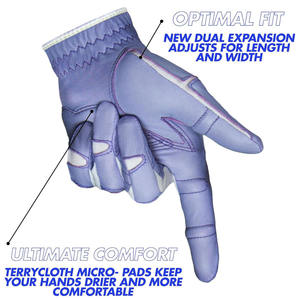 Guantes de Golf de Piel Cabretta Blanca de Lujo para Mano Derecha, Correa de Muñeca Ajustable, Agarre Firme, Transpirables, para Deportes y Actividades al Aire Libre - Product Image 6