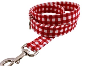 Laisse pour chien, laisse rouge à carreaux, laisse personnalisée pour chien - Product Image 2