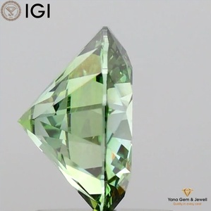 Diamant de laboratoire CVD de 4,00 carats avec certificat IGI, 10,30 mm pour bague spéciale, coupe ronde, clarté VS1, couleur vert vif fantaisie - Product Image 5