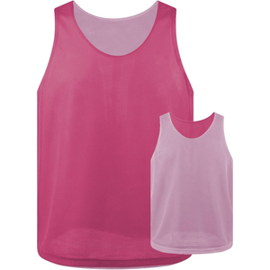 Reversible Basketball Jersey Blue <b>White</b> Sleeveless Mesh Unisex Adult Breathable Polyester Sport <b>Vest</b> - Product Image 4