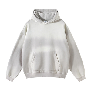 เสื้อฮู้ดผู้ชายสีเบอร์กันดี ทรงปกติ ผ้าฟลีซ สวมใส่สบายสำหรับฤดูหนาว มีกระเป๋า ดีไซน์แขนถัก ผ้าฝ้ายแท้ 100% - Product Image 2