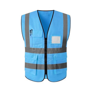 Gilet de sécurité haute visibilité en tissu respirant et imperméable, classe 2 ANSI, avec bande réfléchissante pour travaux de construction en extérieur - Product Image 2