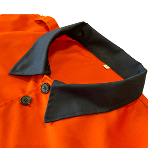 Combinaison de travail unisexe JNA Group, bleu foncé avec bordure orange, bretelles réglables, plusieurs poches, certifiée CE, personnalisable, usage industriel - Product Image 5