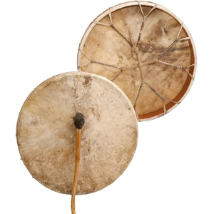 Handmade Arabic Daff Sheepskin Tambourine <b>Drum</b> Set with Birch Wood Chamber Single Layer Traditional Musical Instrument - Product Image 2