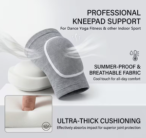 Rodilleras Deportivas Ultra Gruesas con Esponja Amortiguadora, Elásticas, Transpirables, Antideslizantes, Protector de Rodilla para Entrenamiento de Voleibol, Nailon - Product Image 1