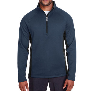 Pull de golf à col zippé pour homme - Pull d'hiver 100 % coton molletonné pour le sport avec logo personnalisé sur le devant - T-shirt athlétique vierge - Product Image 1