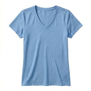 Camiseta Deportiva con Cuello en V para Mujer, Ajuste Ergonómico, Impresión Personalizada, Transpirable, Ropa Deportiva Femenina para Correr y Entrenar - Product Image 1