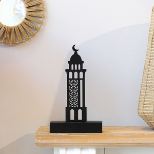 Mesa de Exhibición con Decoraciones Musulmanas para el Ramadán, Adornos Marroquíes de Doble Arco para la Bendición de Umrah - Product Image 5