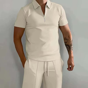 Polo <b>Shirt</b> Summer Men's Solid Color Polo <b>Shirt</b> Short Sleeve Zipper Turn-Down <b>Collar</b> Zipper <b>T</b> <b>Shirts</b> & For Men Premium Quality - Product Image 4