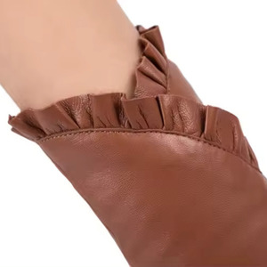 ถุงมือหนังสีน้ำตาล ความยาวระดับข้อมือ สไตล์หวาน ไม่บุซับใน สำหรับใช้ในชีวิตประจำวัน ให้ความอบอุ่นในฤดูหนาว - Product Image 6