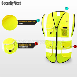 เสื้อกั๊กนิรภัยโพลีเอสเตอร์ขายดีที่สุด เสื้อกั๊กนิรภัยผู้ชายสั่งทำพิเศษ เสื้อกั๊กนิรภัยสำหรับทำงานผู้ชาย - Product Image 2