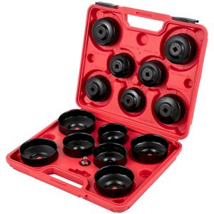 Set di chiavi a bussola in acciaio robusto da 32 mm con 14 pezzi per filtri olio a basso profilo - Product Image 6