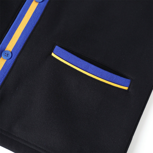 Cardigan en polaire SGRho unisexe, style universitaire noir, pull en tricot avec lettres grecques, tricot décontracté avec couleur personnalisable - Product Image 5