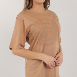 เสื้อยืดผู้หญิงคุณภาพสูง ผ้าฝ้ายพรีเมียม สไตล์ลำลอง สตรีทแวร์ เสื้อผ้าไลฟ์สไตล์ สีพื้น ทรงหลวม - Product Image 5