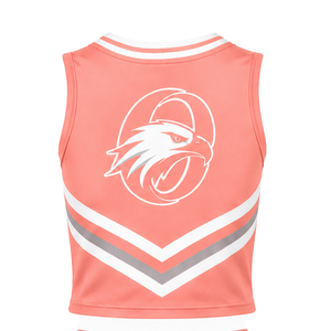 Customized Coral Cheer <b>Shirt</b> Sleeveless Team Sportswear Athletic Top Practice Training Competition Uniform Performance Apparel - Product Image 2