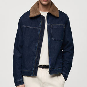 เสื้อโค้ทเดนิมผู้ชายสไตล์วินเทจคลาสสิกพร้อมซับในผ้าฟลีซที่สวมใส่สบาย - Product Image 1