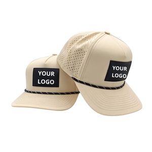 Casquette de golf respirante avec perforations laser et logo en caoutchouc personnalisé, bande anti-transpiration pour équipes de golf - Product Image 4
