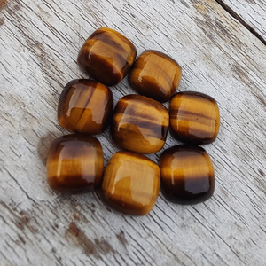 Natural Tiger Eye Cabochon Square <b>Cushion</b> Shape Flat <b>Back</b> Calibrated Loose Gemstone Custom Sizes Available - Product Image 4