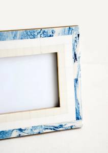 Marco de Fotos de Madera con Incrustaciones de Hueso Azul de Lujo, Marco de Fotos Hecho a Mano con Patrón de Mármol, Marco Decorativo para Mesa o Escritorio, Decoración para el Hogar - Product Image 2