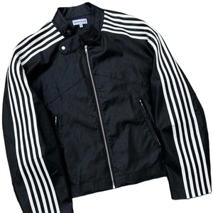 Chaqueta de cuero Retro línea bordado Diseño gótico HipHop estilo Punk chaqueta de vaquero hombres mujeres StreetWear cuero de grano completo - Product Image 1