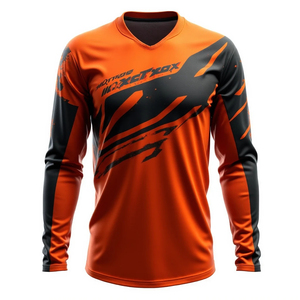 เสื้อเจอร์ซีย์มอเตอร์ไซค์แขนยาว Thoroze สำหรับผู้ชาย แบบสั่งทำพิเศษ ลายพิมพ์แบบ Sublimation เสื้อแข่งแห้งเร็ว ระบายอากาศได้ดี ชุดกีฬามอเตอร์ครอส - Product Image 6