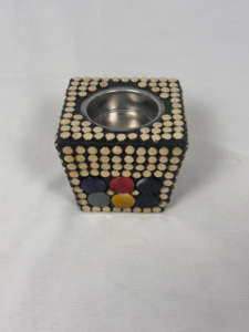 Figurine d'ange en résine faite à la main, incrustations de pierres précieuses, style religieux, décoration murale, artisanat pour la maison, Galore - Product Image 4