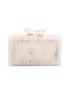 Skill Artisan Bohemian Resin Clutch Marble Effect Pattern Rhinestone Embellishments Magnetic Closure <b>Medium</b> Capacity for Daily - Product Image 2